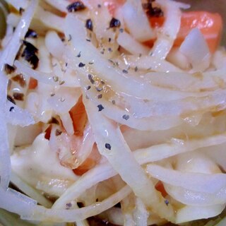 玉ねぎと豆腐とサーモンのサラダ☆